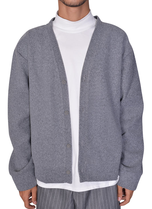 Boxy fit cardigan - Gray