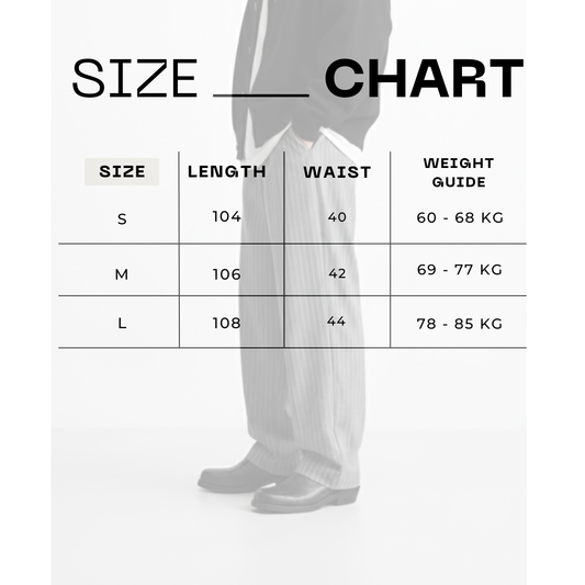 Wide leg pinstriped pants - Gray