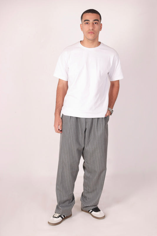 Gray Pinstripe Pants