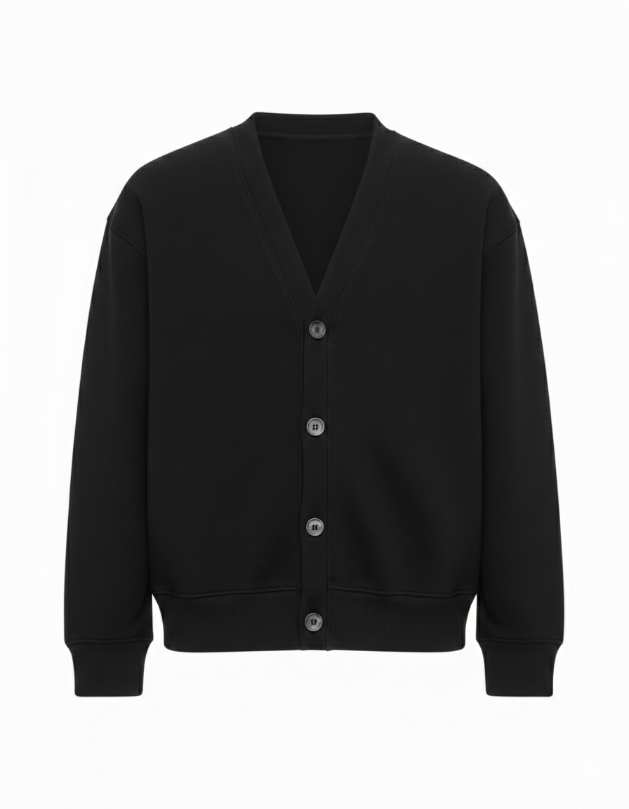 Boxy fit cardigan - Black