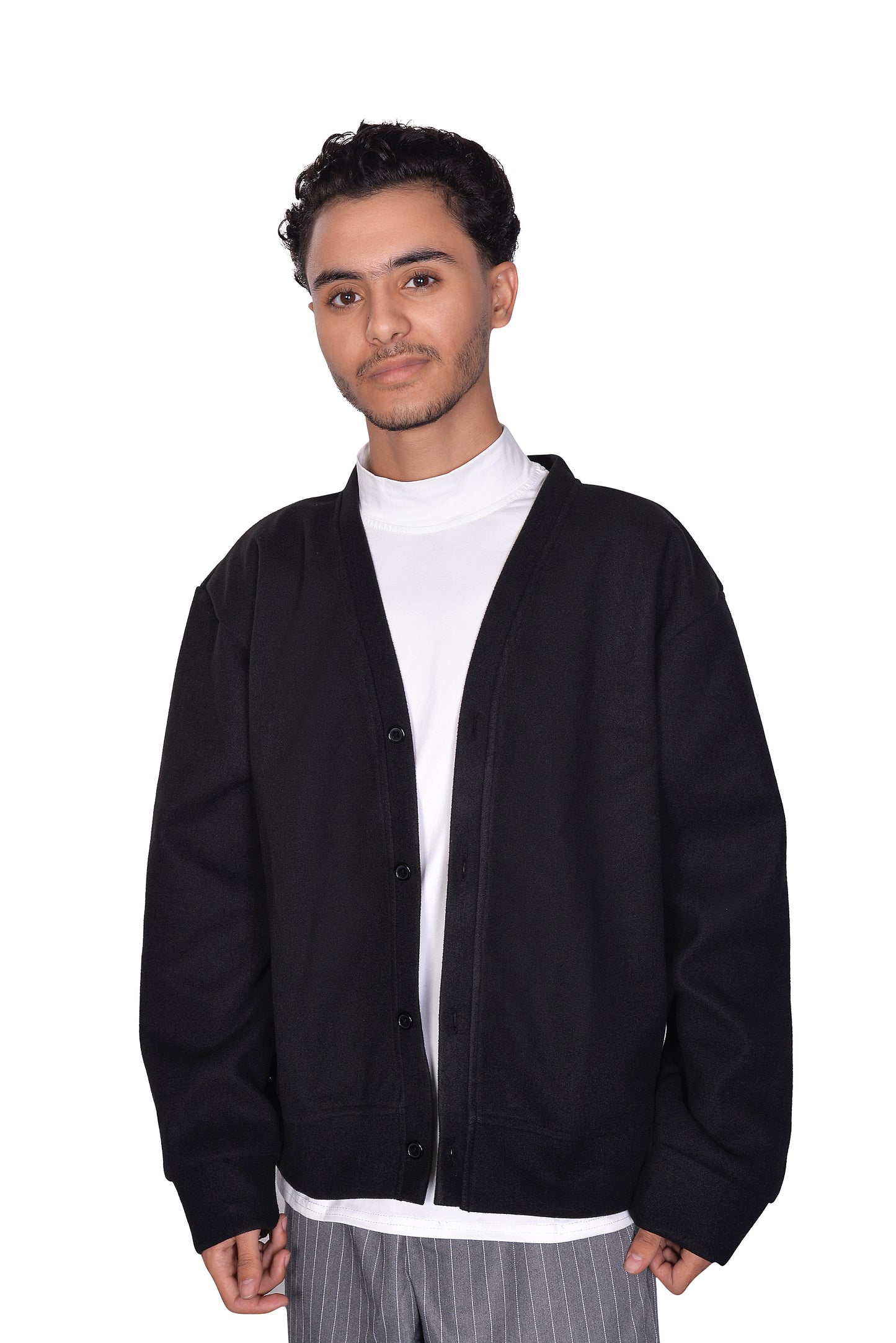 Boxy fit cardigan - Black