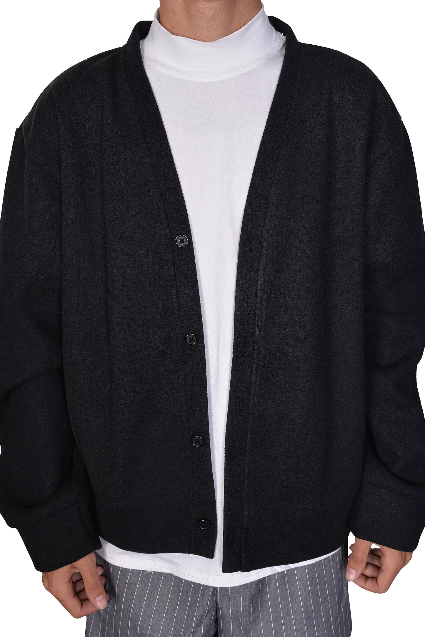 Boxy fit cardigan - Black