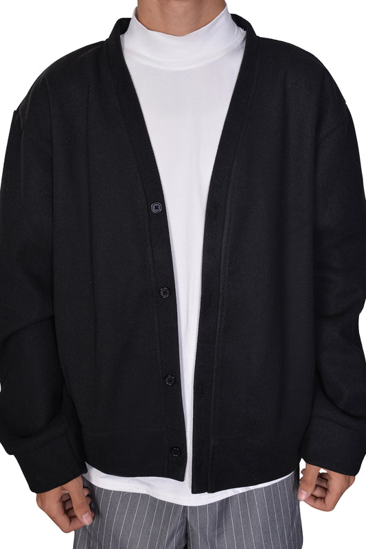 Boxy fit cardigan - Black