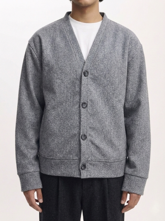 Boxy fit cardigan - Gray